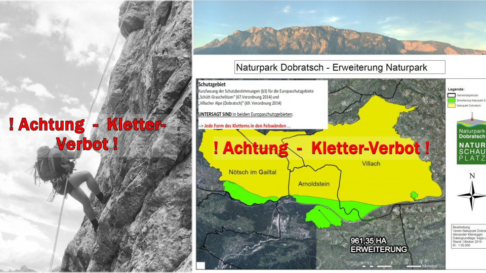Kletter-Verbot Dobratsch